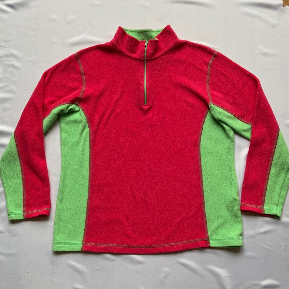 L.L.Bean girls fleece quarter-zip top